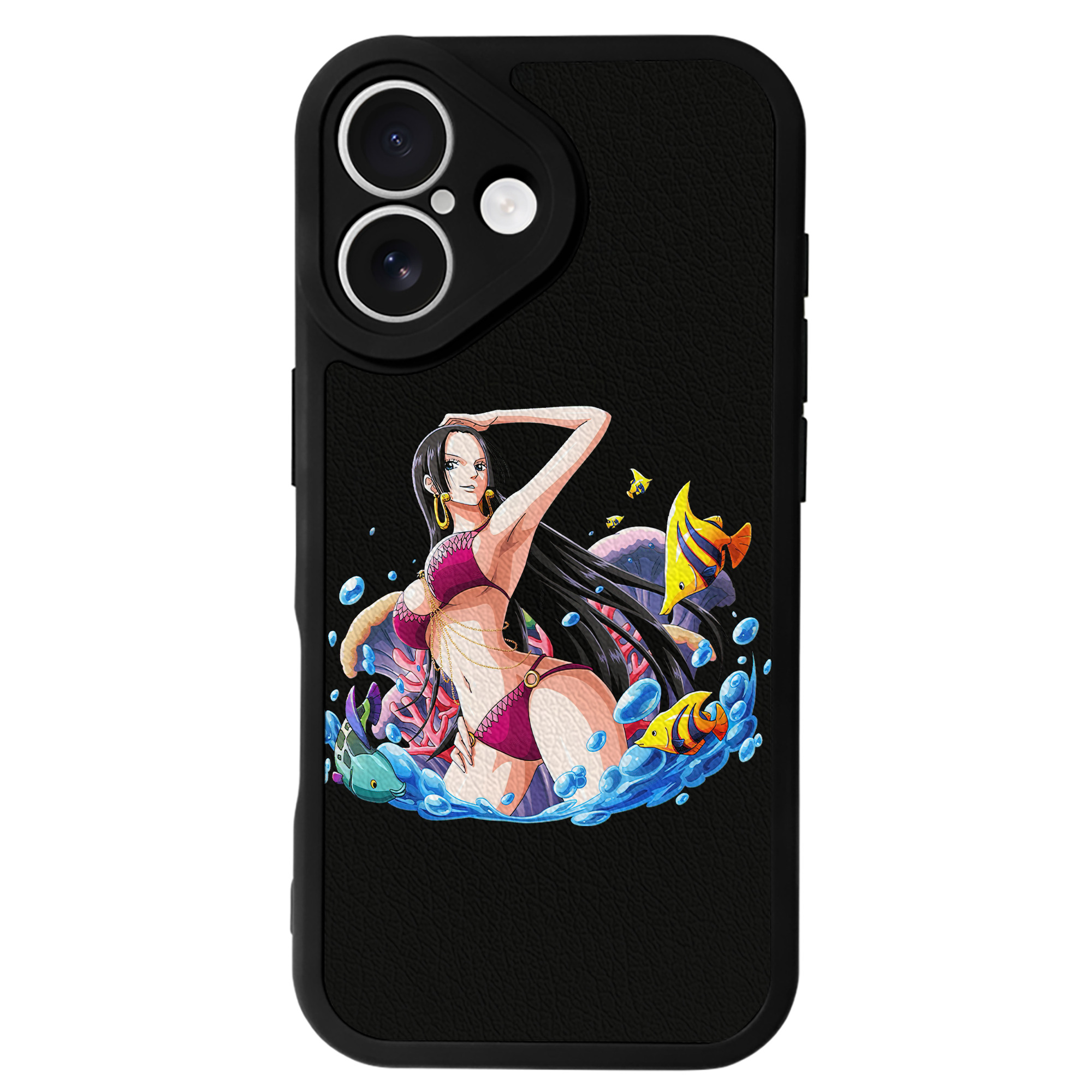 （画像用） ワンピース ボア・ハンコック ONE PIECE Boa·Hancock 【iPhone 16シリーズ対応】シリコンスマホケース（レザー調） 材質：シリコン